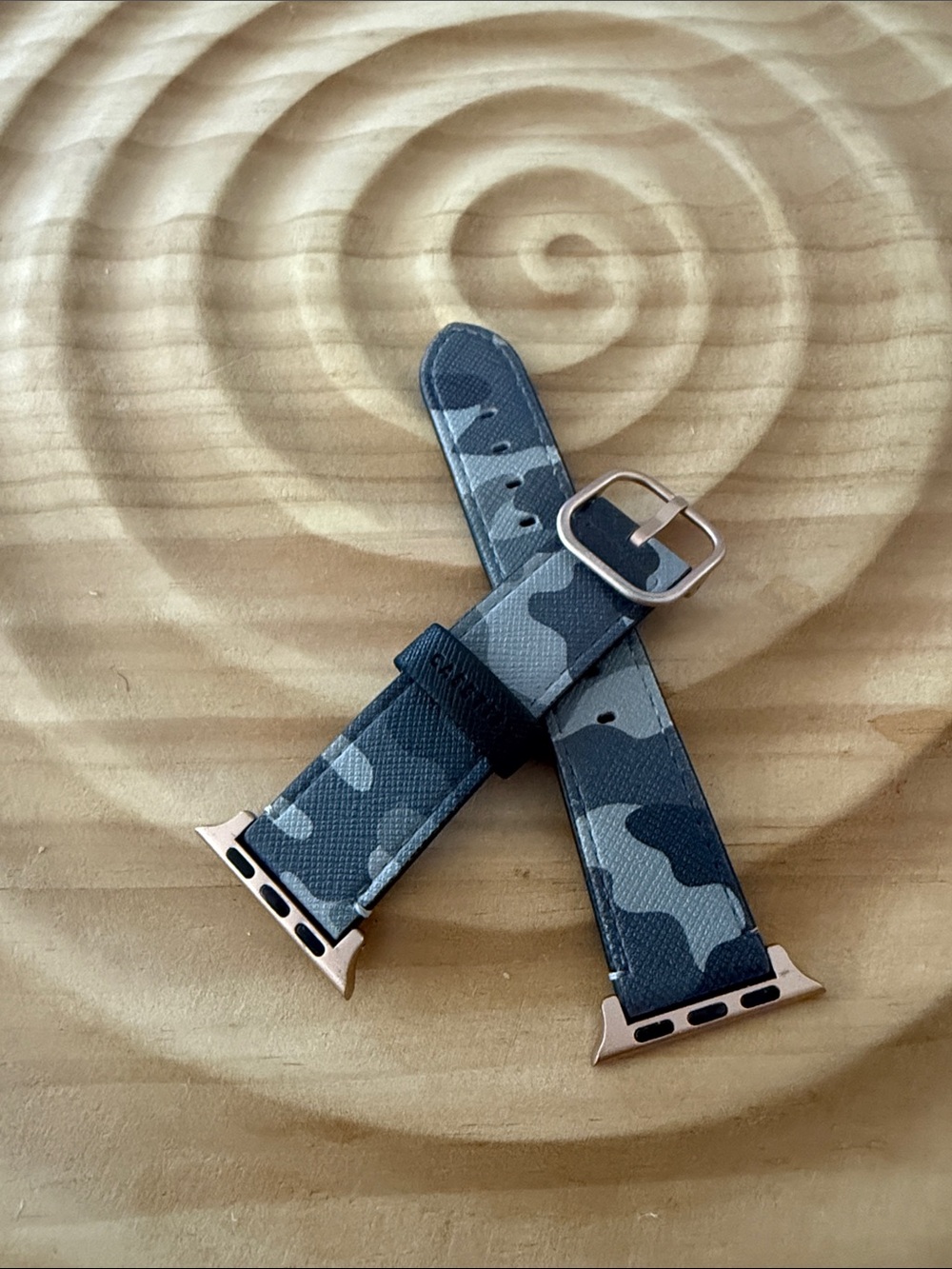 Camo Casetify Apple Watch Band with Rose Gold 40mm size